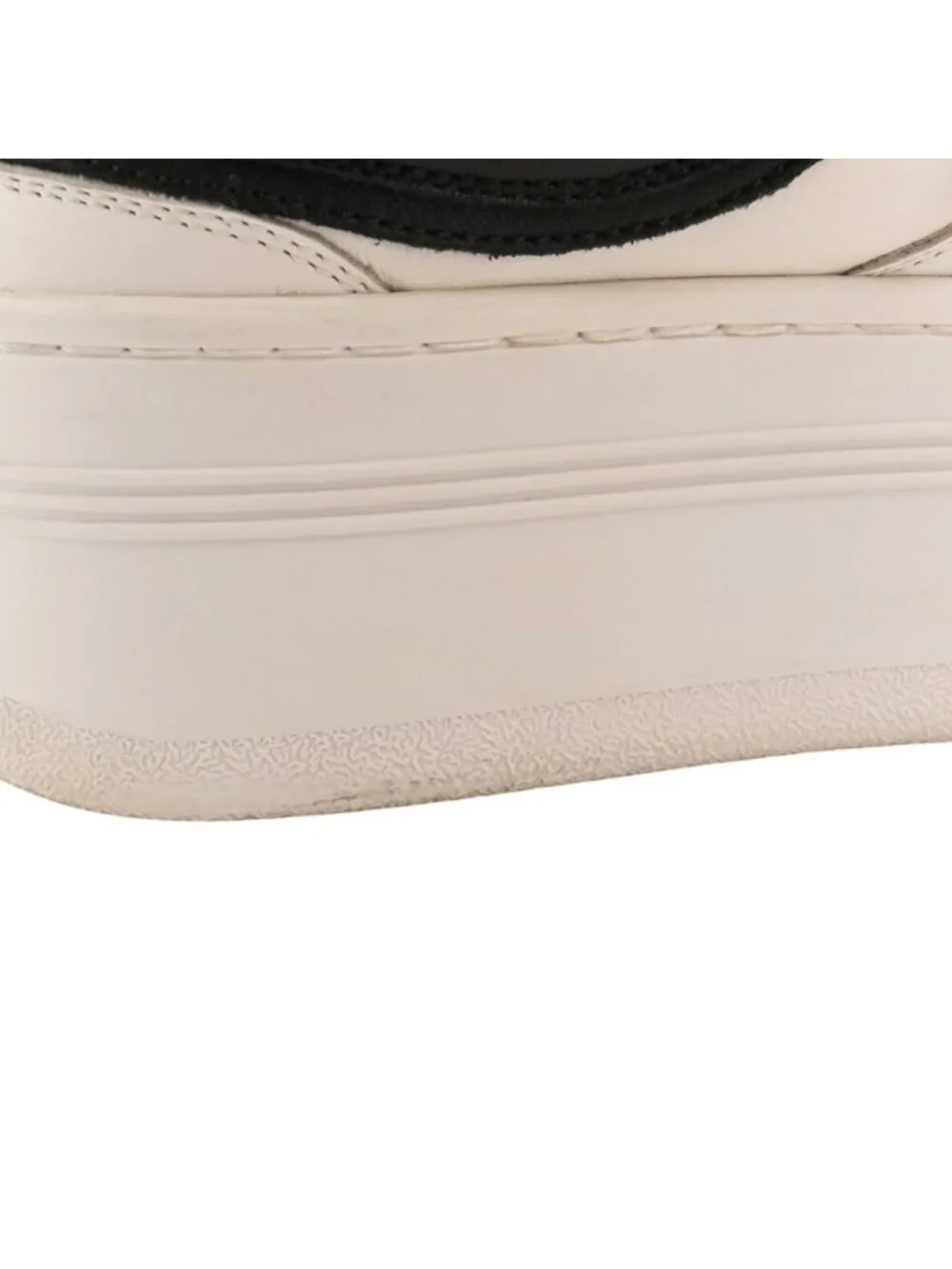 Celine Block Leather Sneakers Platform Thick Sole White Black